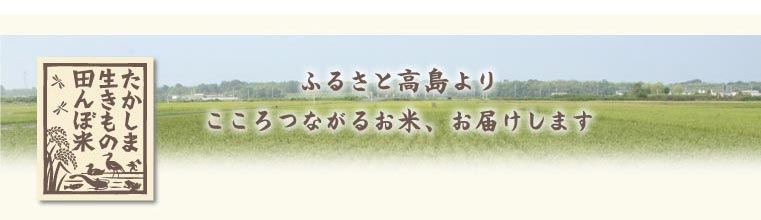 たかしま生きもの田んぼ米 ふるさと高島よりこころつながるお米、お届けします